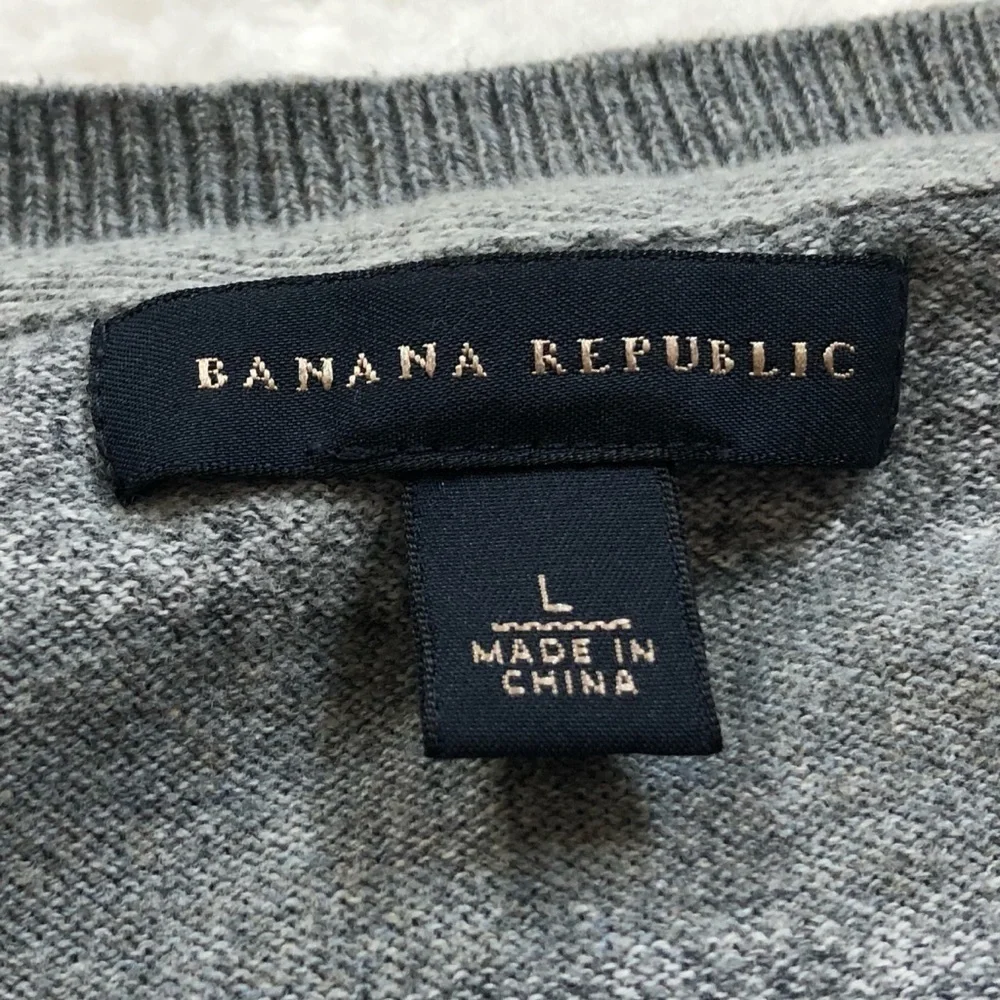 Banana Republic cotton gray lightweight sweater